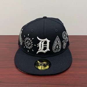 New Era, 59Fifty Paisley Fitted Hat, Detroit Tigers, Blue & White